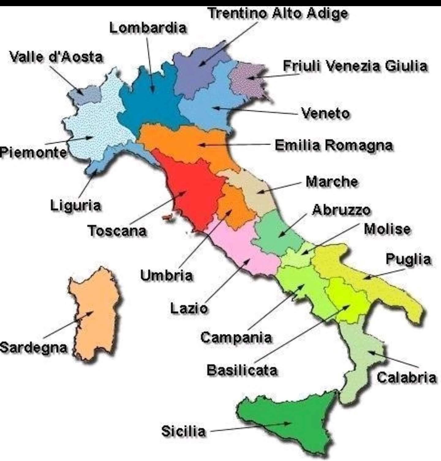 Regions Of Italy Map With Cities Printable Map Of Italy With Cities Southern Europe Europe