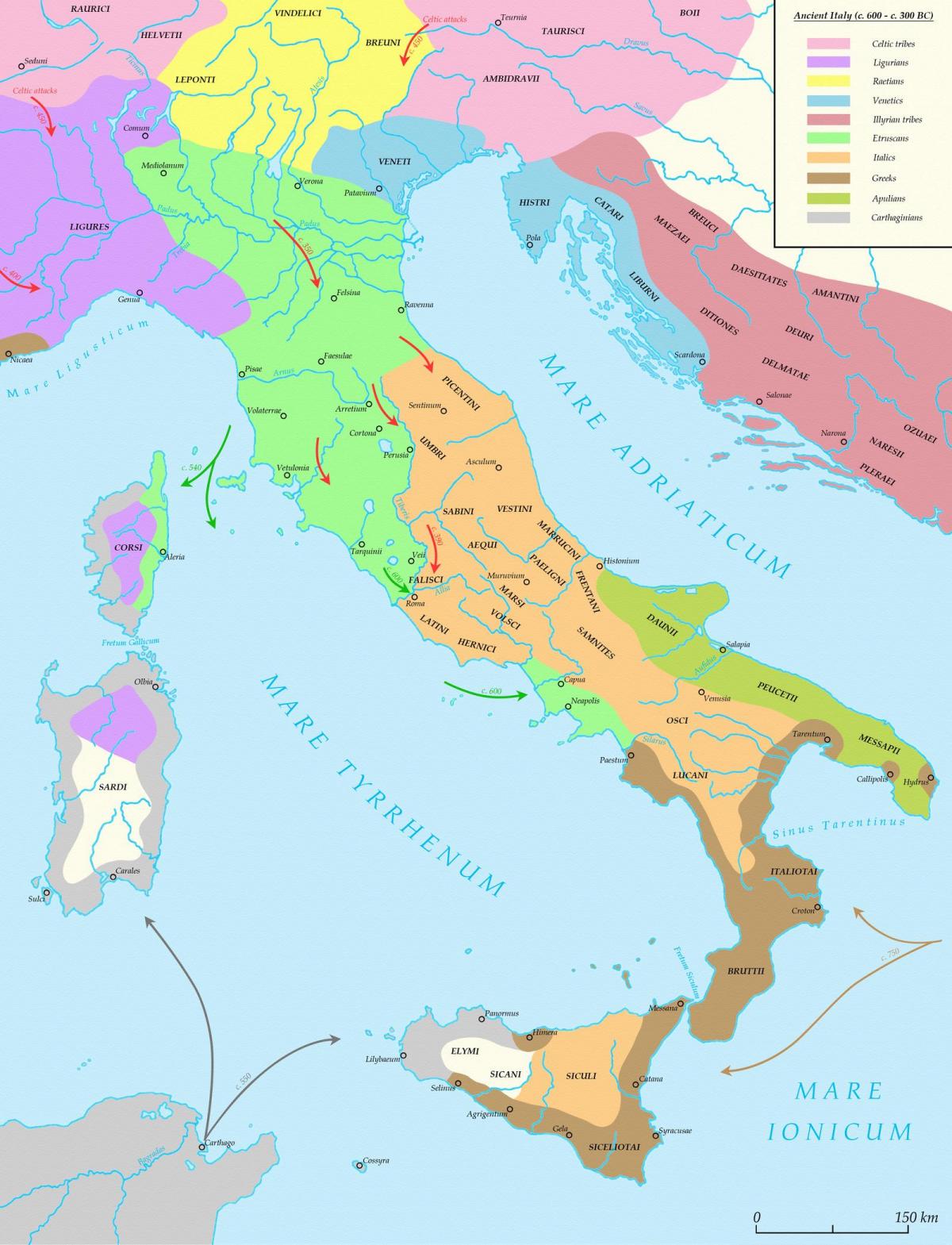 map of Italy ancient