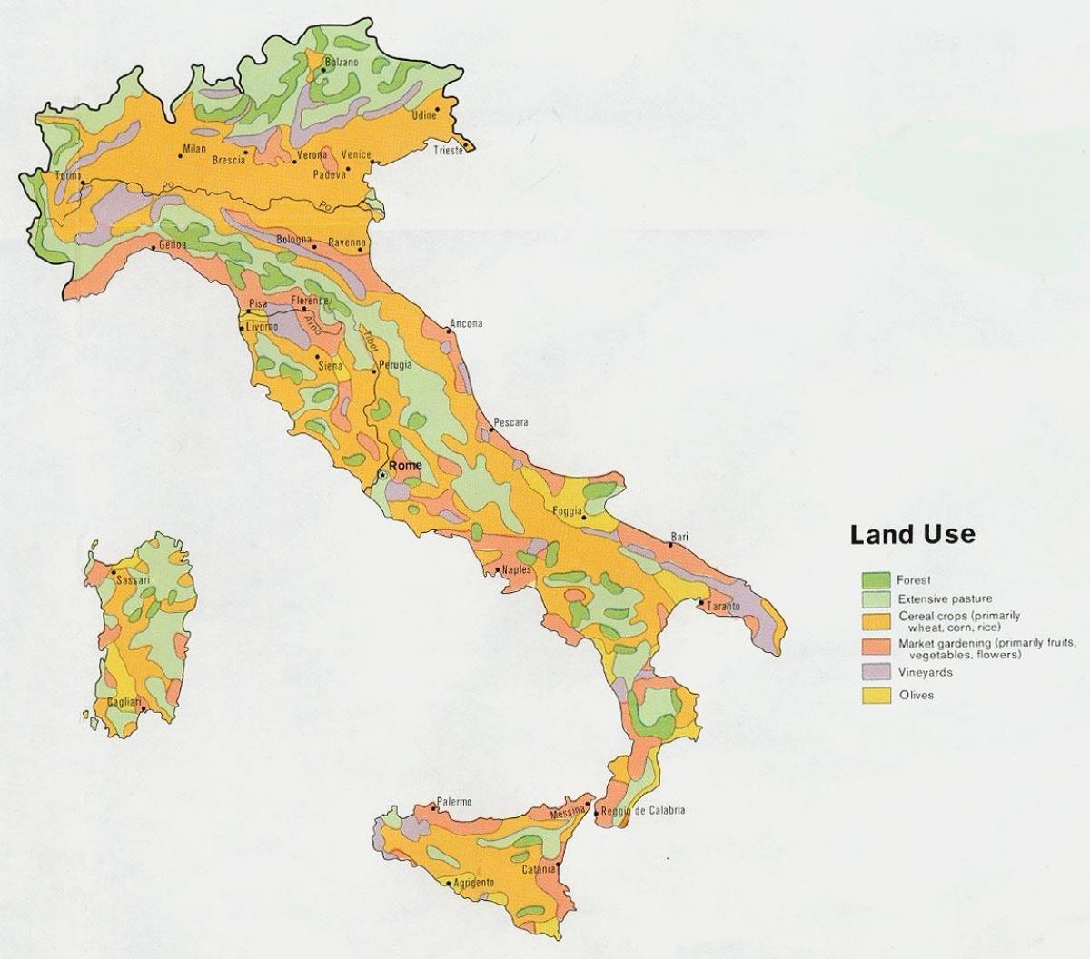 map of Italy agriculture