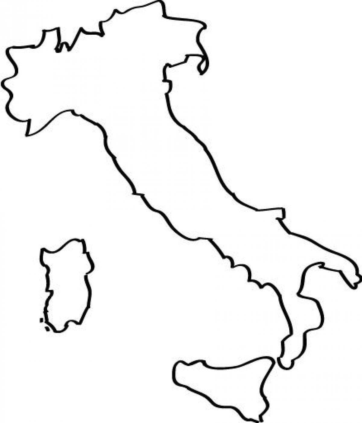 map of Italy drawing