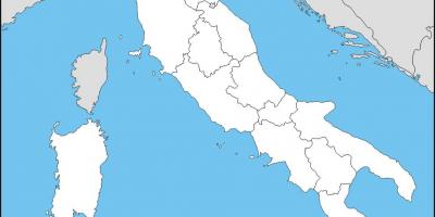Blank map of Italy with regions