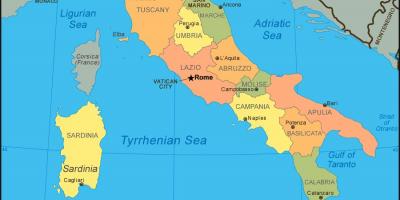 Map of Italy coast