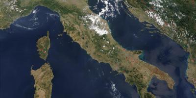 Map of Italy satellite