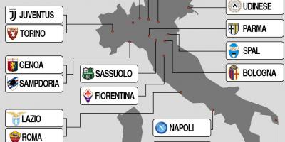 Map of Italy stadium