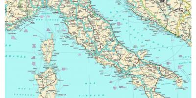 Italy travel map routes