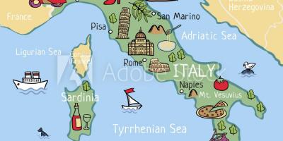 Map of Italy for children