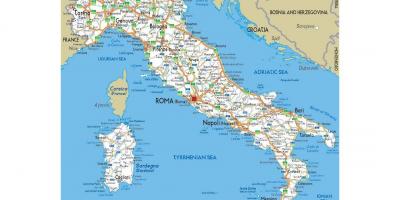 Detailed map of Italy with cities