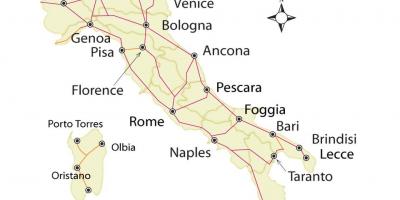Train map Italy network
