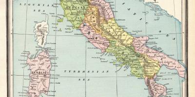 Map of Italy vintage